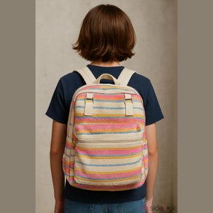 Wild Fable Striped Canvas Backpack Colorful Daypack